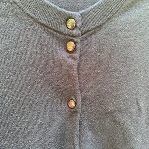 J. Crew Navy Blue Button Down 3/4 sleeve Sweater Cardigan